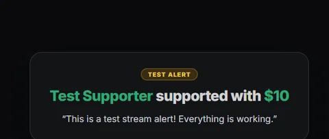OBS Studio stream alert overlay test capture