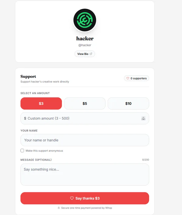 Paper Theme Support Page Preset